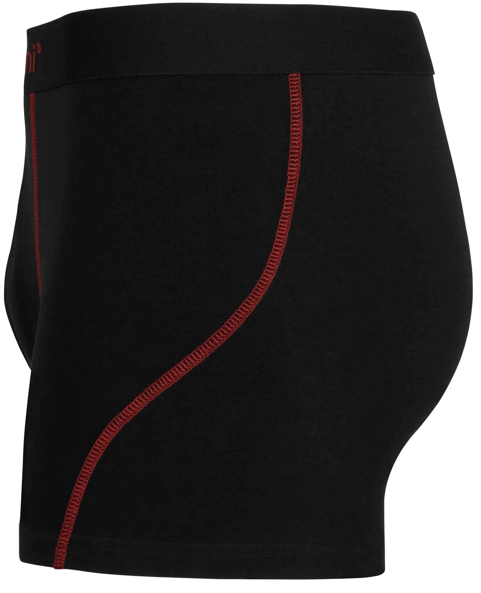 6 Herren Baumwoll-Boxershorts Lachs/Rot/Schwarz