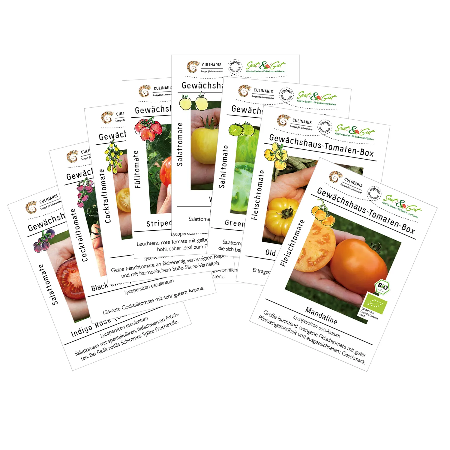 Bio-Saatgut Gewächshaus-Tomaten, 8er-Set
