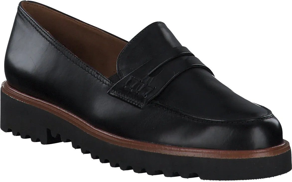 Damen-Slipper aus Leder 100001903966 (Schwarz)