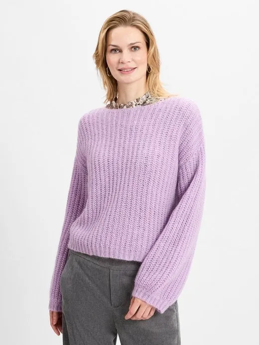 Damen Strickpullover mit Mohair-Anteil