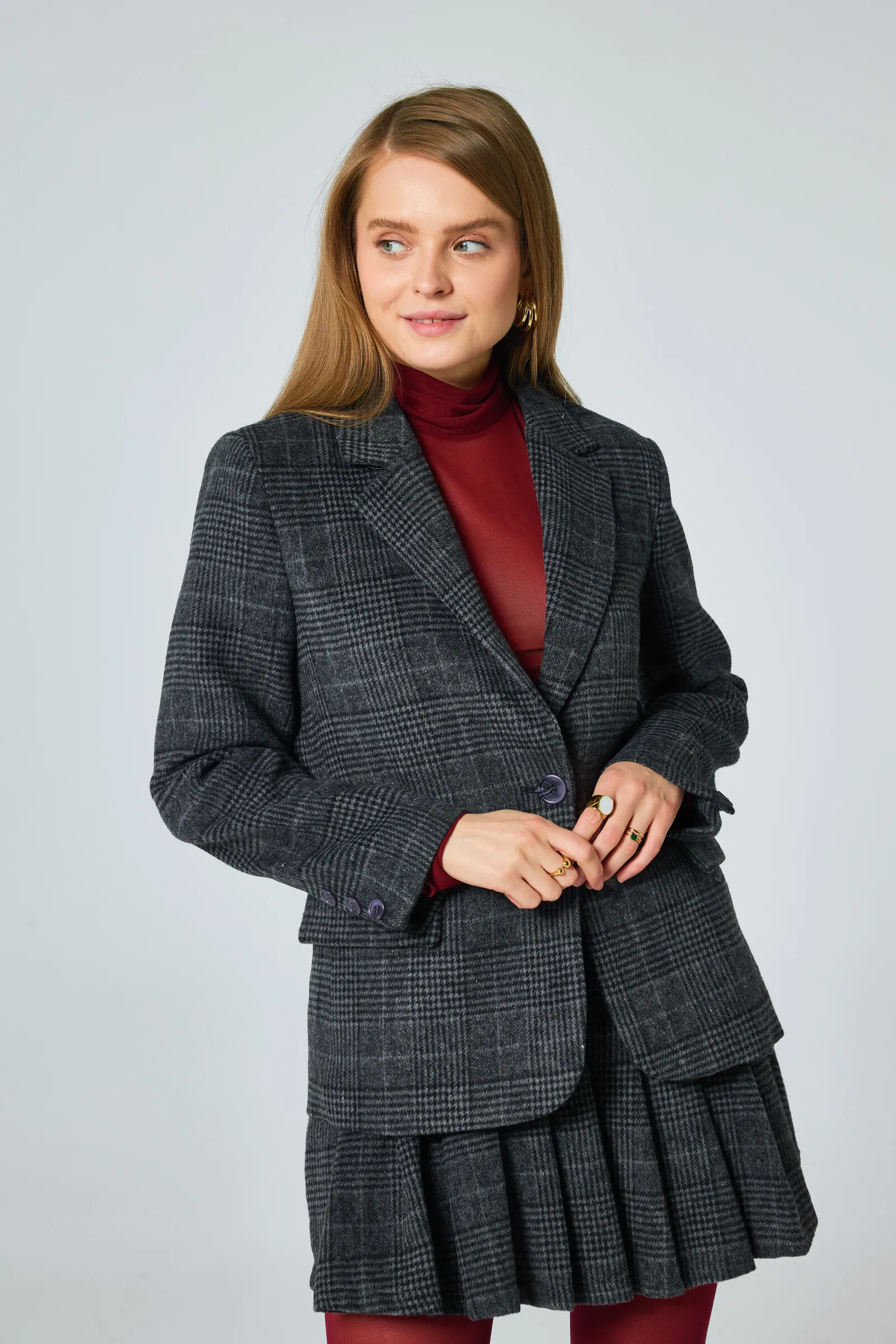 Dicker karierter Blazer
