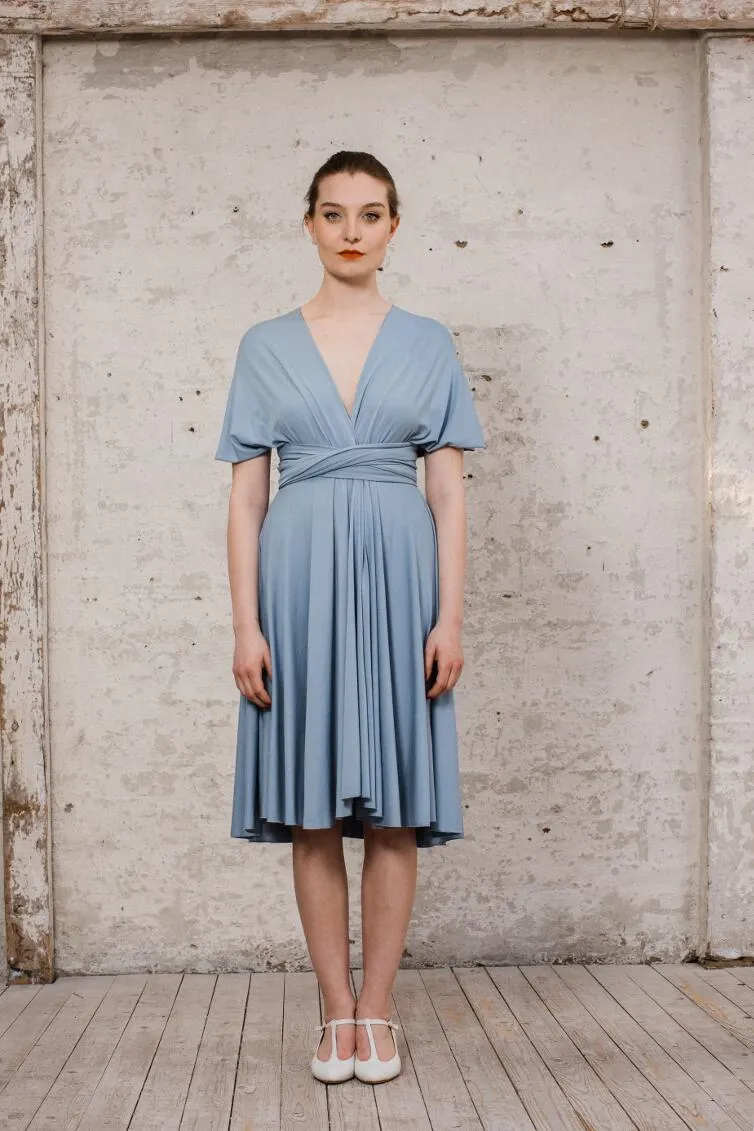 Dress Primrose langes Multitie-Kleid in Himbeer