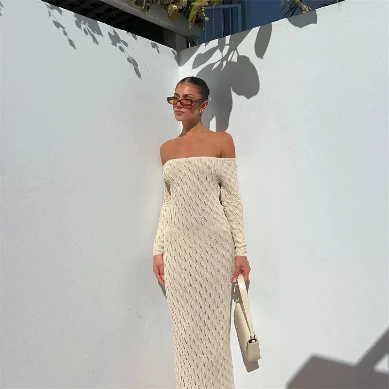 Gehäkeltes und gestricktes Kleid für Frauen