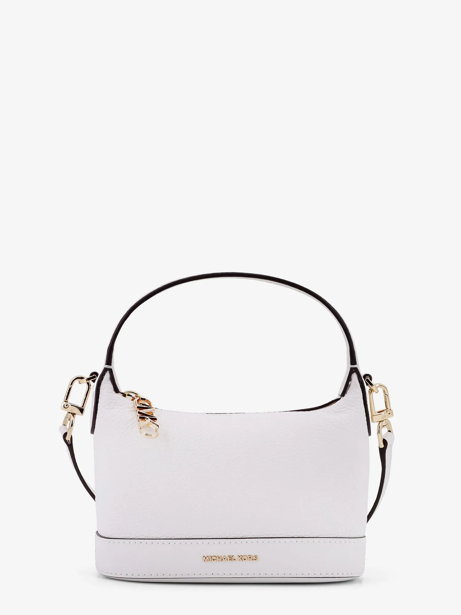 Handtasche Michael Kors White Pebbled Leather Bucket Bag 32R4GWGC5L085