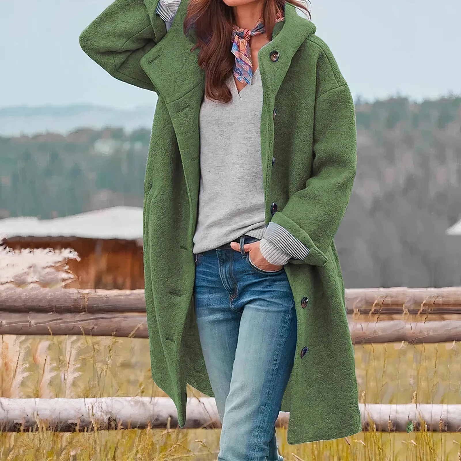 Heidi-Mode | Lange Warme Winterjacke