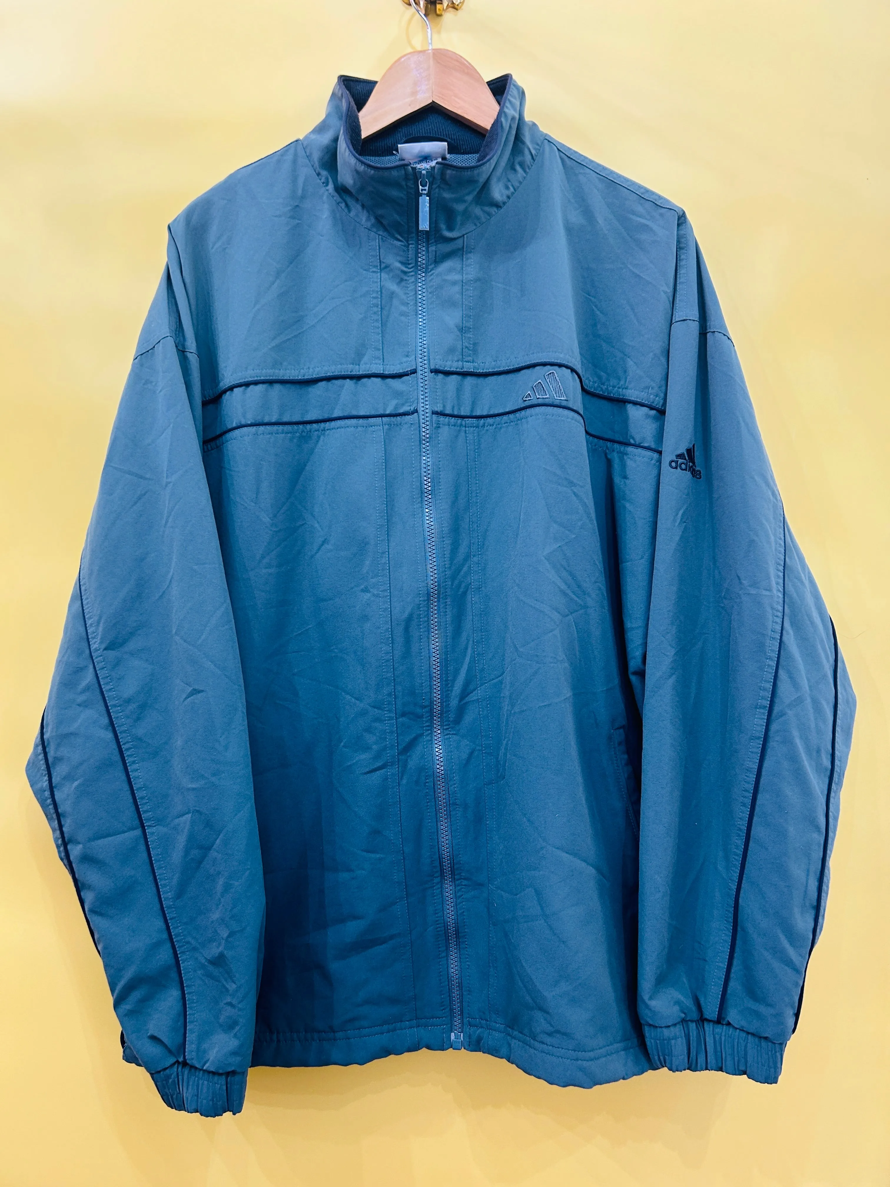L Vintage Adidas Track Jacket green/gray