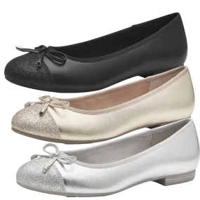 MARCO TOZZI Damen Ballerina by GMK Schleife runde Form