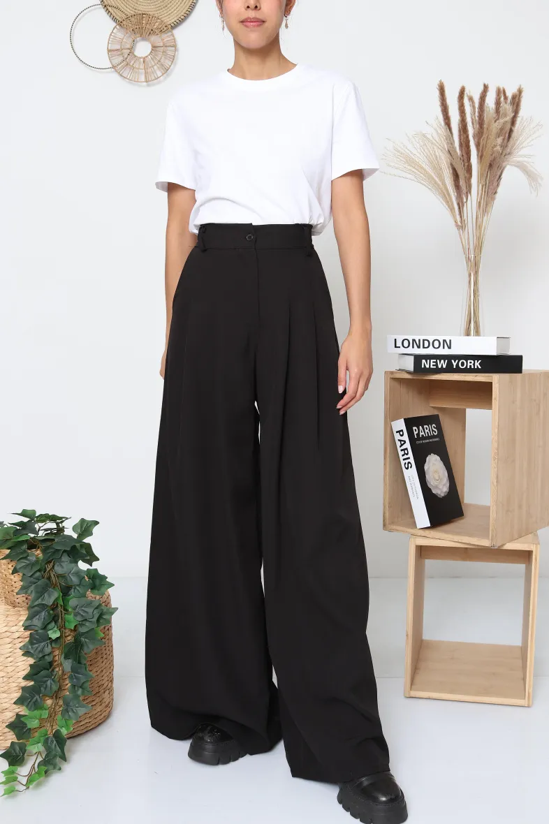 Plissierte Palazzo-Hose
