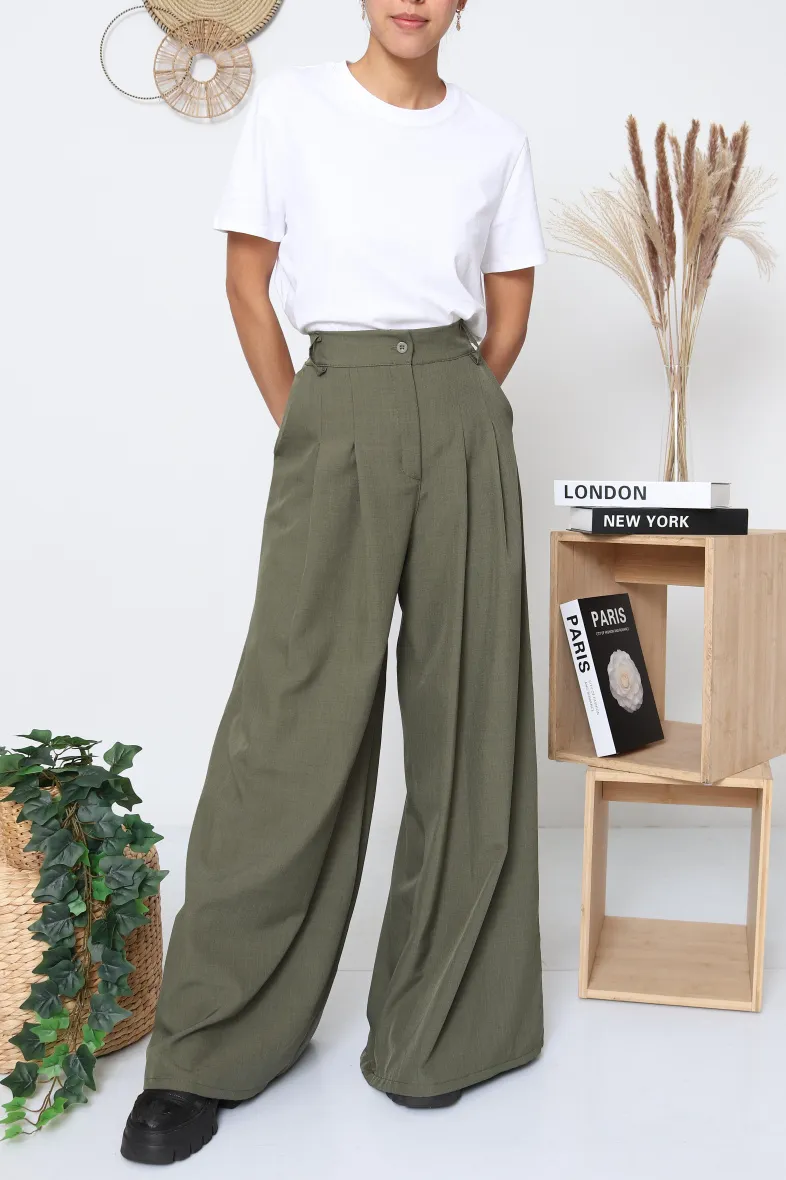 Plissierte Palazzo-Hose