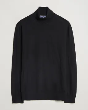 Pure Merino Roll Neck Jumper Black