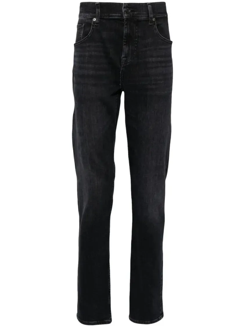   Seven for all Mankind  Black Stretch-Cotton Denim Jeans Black  Jeans 