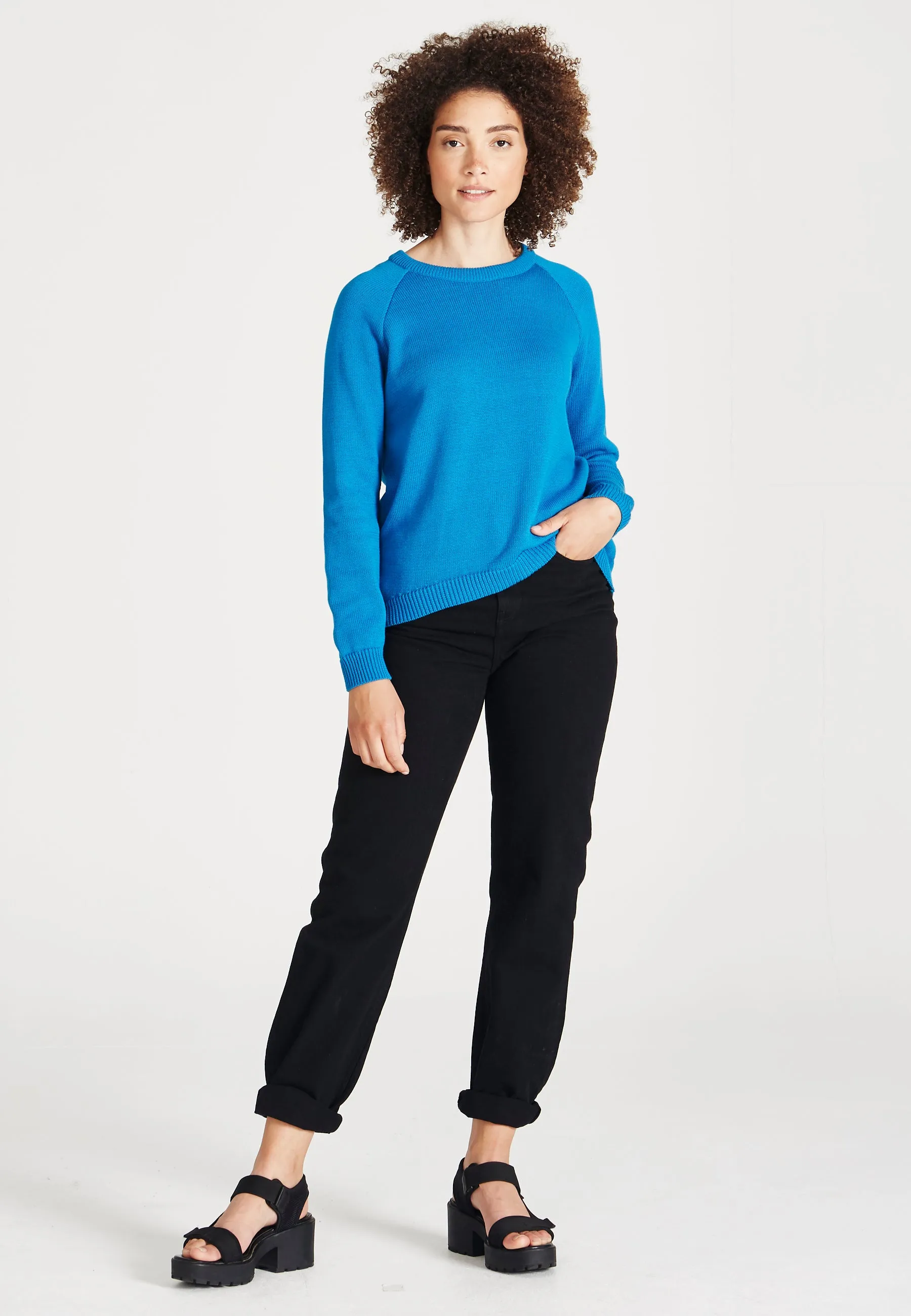 Strickpullover ERICA aus Bio-Baumwolle - Imperial Blue