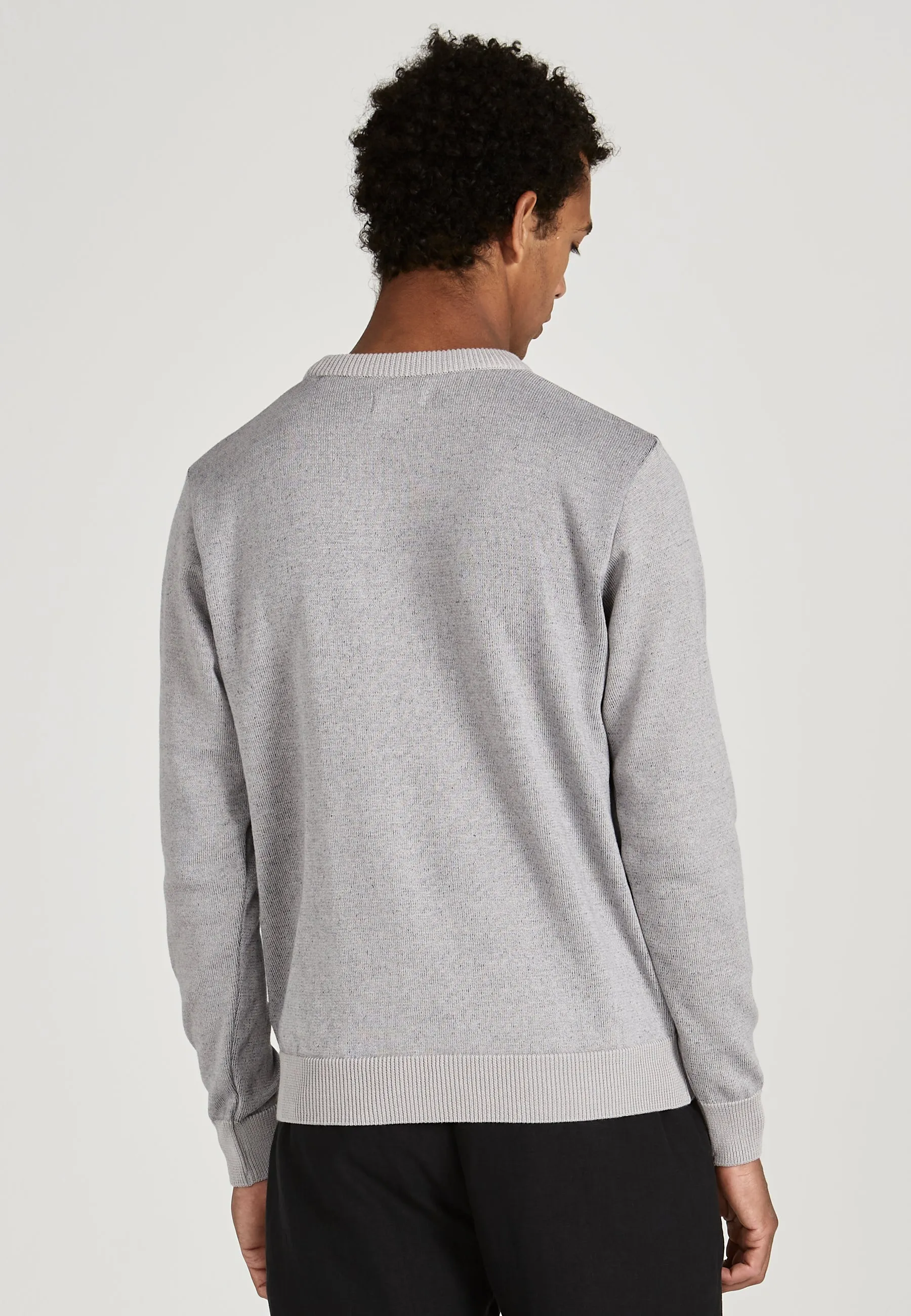 Strickpullover FIETE aus Bio-Baumwolle - Light Grey