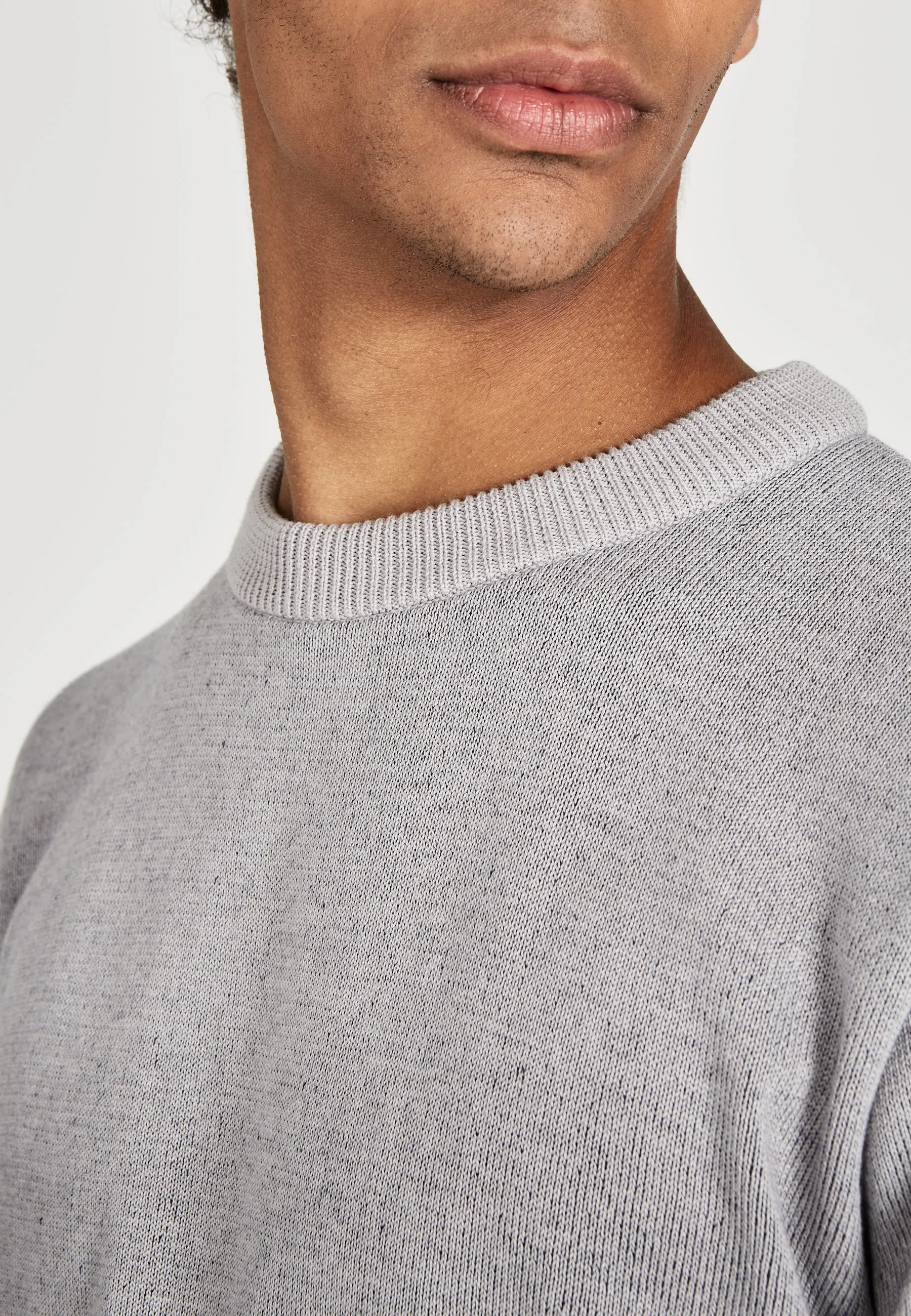 Strickpullover FIETE aus Bio-Baumwolle - Light Grey