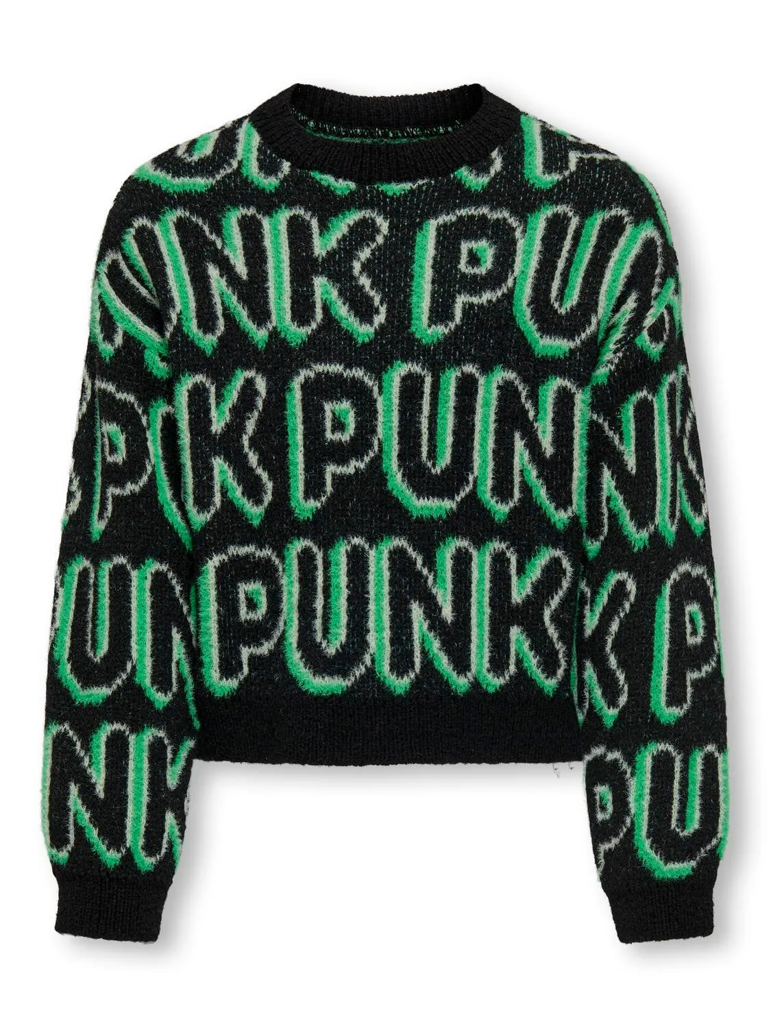 Strickpullover mit All-Over-Print
