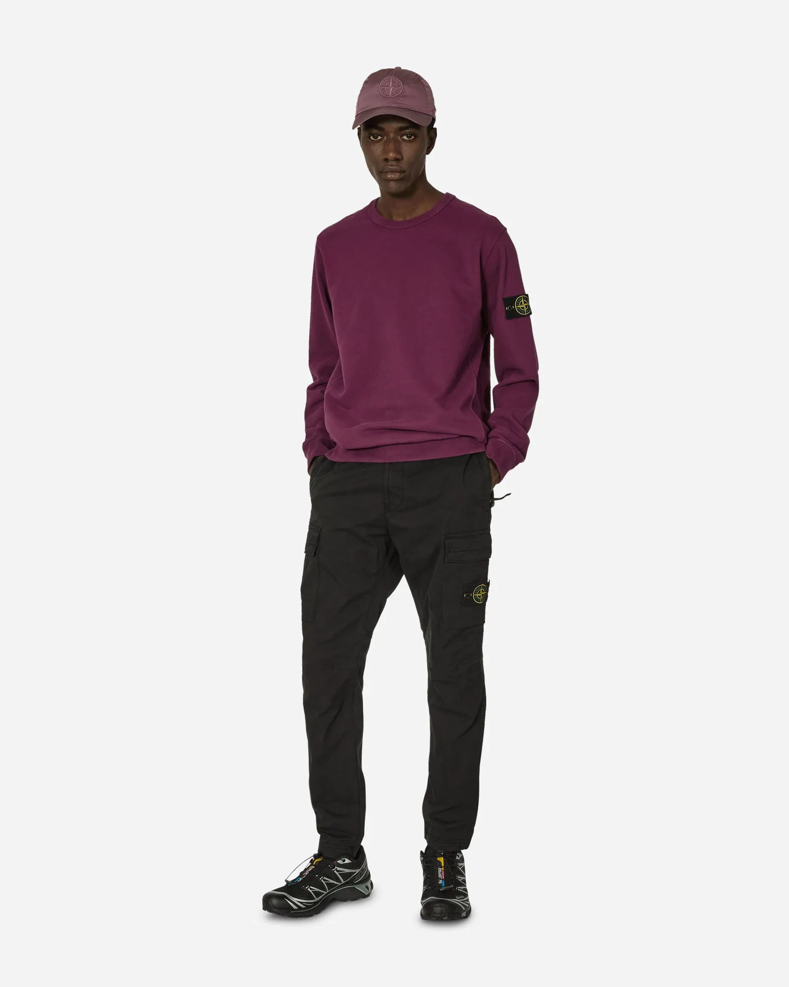 Sweatshirt Stone Island Garment Dyed Crewneck Sweatshirt Dark Burgundy 811562420 V0011