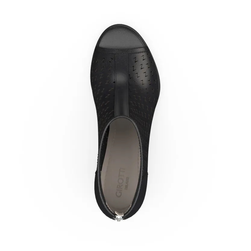 Zehenfreie Stiefelette mit Fransen 36734
